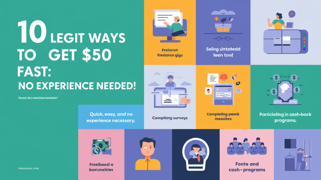 Legit Ways to Get $50 Fast