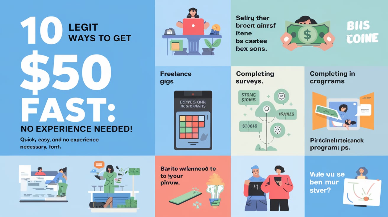 “10 Legit Ways to Get $50 Fast: No Experience Needed!”