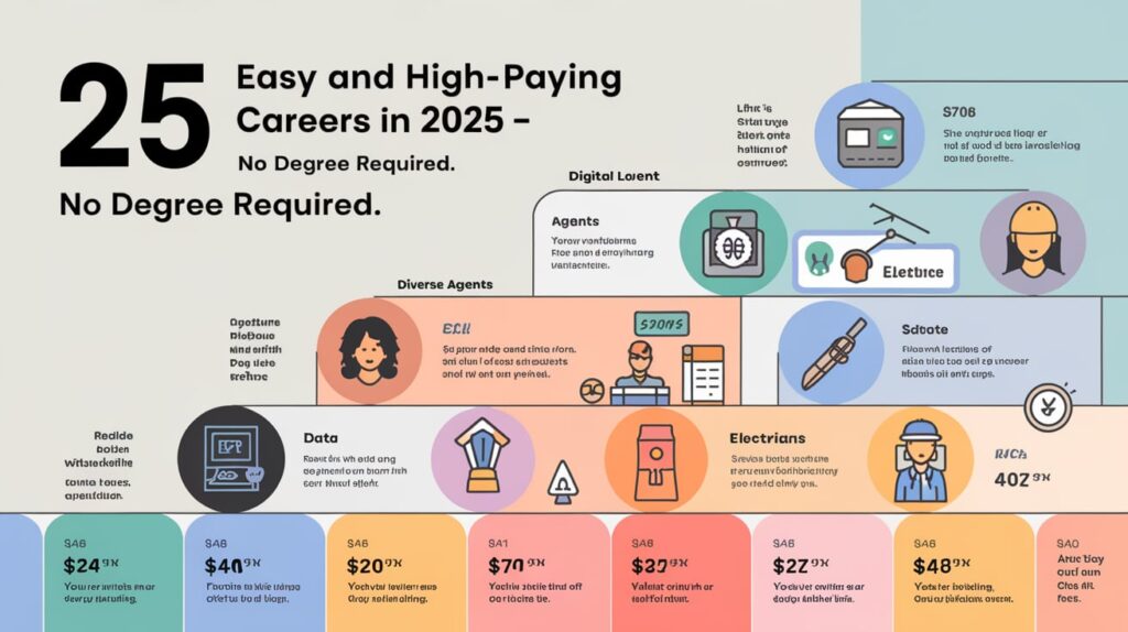 "25 Easy and High Paying Careers in 2025 – No Degree Required!"